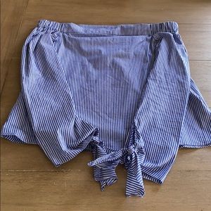 Stripe Off-the-shoulder Top